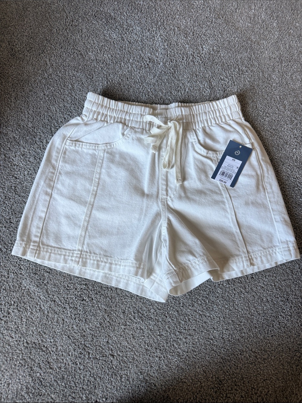 Universal Thread Women's High-Waist Drawstring White Shorts